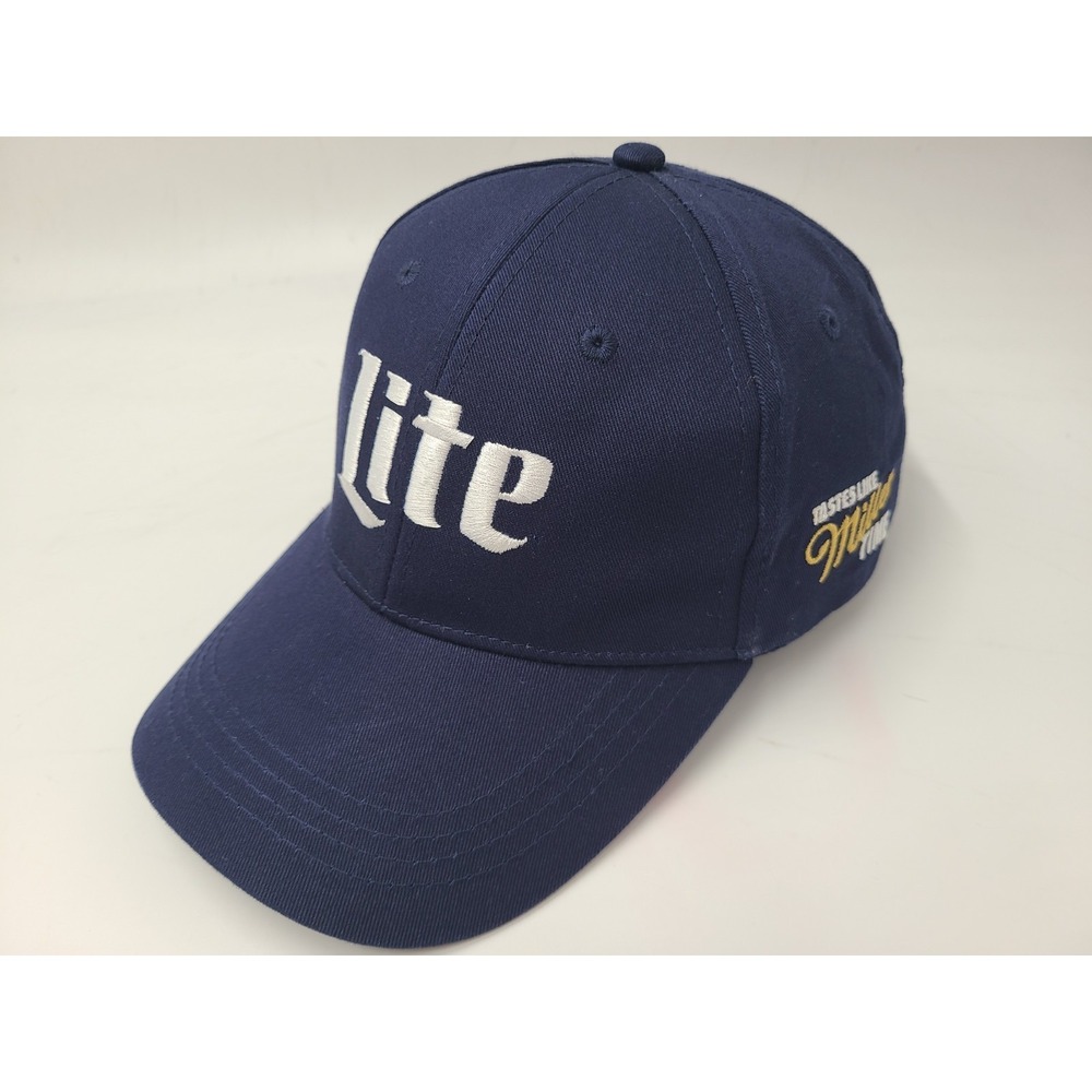 Miller Lite Tastes Like Miller Time Strapback Adjustable Hat Cap‎ Beer Men Blue